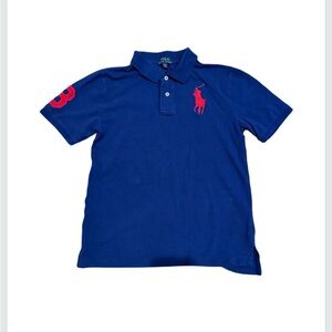 Polo Ralph Lauren Big Pony Cotton Mesh Polo Shirt Size Large 14-16 Youth